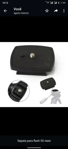 Sapata para cameras engate rápido 