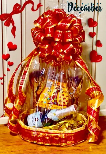 Cestas Lindas Réveillon R$:149,99. Cesta Linda. Com Taças de vidro. 