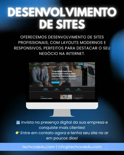 Desenvolvimento de sites profissionais, modernos e responsivos
