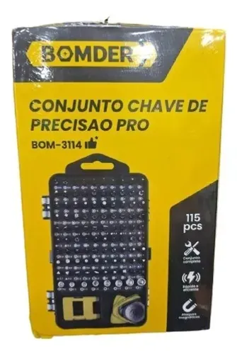 Conjunto de chave de precisão 115 peças PRO BOM-3114