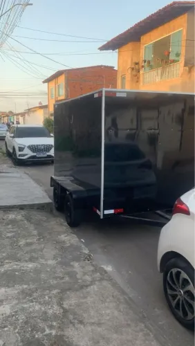 Carretinha Baú toda de Acm dois eixos