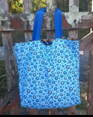 Ecobag de tecido artesanal 