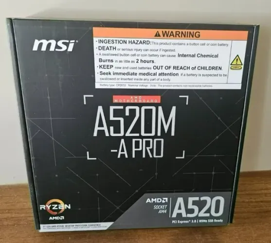 placa mae msi a520m a pro amd am4 matx ddr4 nova com nota e garantia