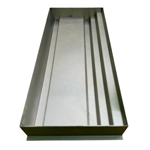 Forma Aço Chapéu Escadinha De Um Lado - Bloco de Pingadeira Encaixe no Muro 14x65cm