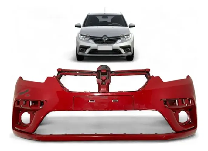 Parachoque Dianteiro Renault Sandero 2020 A 2024 Original Vermelho