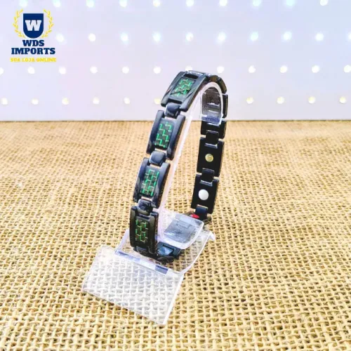 Pulseira Bracelete Unissex Magnética Aço Inox - Vnox