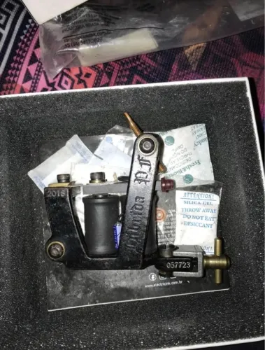 Kit de tattoo iniciante, Máquina de bobina Original Percy Walter Eletric ink + fonte