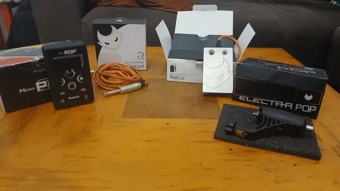 Kit tatuador profissional eletric ink electra pop ps mini