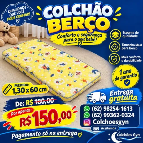 Colchão berço 1,30x0,60