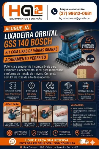 Lixadeira Orbital GSS140 Bosch