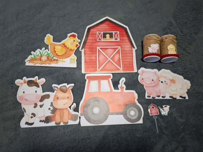 Kit de mesa fazendinha