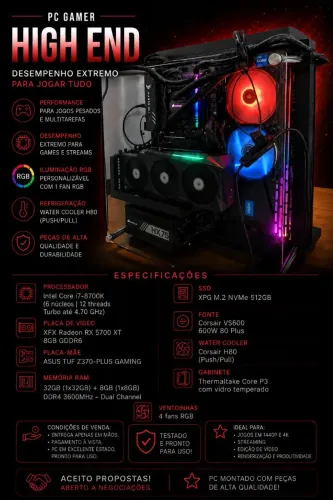 Intel i5 14600K MB Aorus Z790 40G Kingston 3600Mhz RTX 3080 10G Ssd M.2 512G