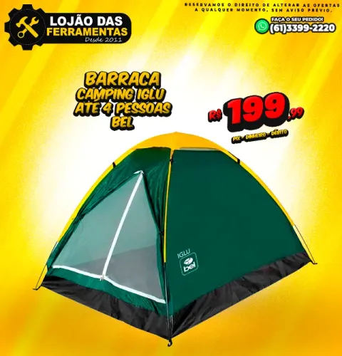 Barraca Camping Iglu Até 4 Pessoas Bel