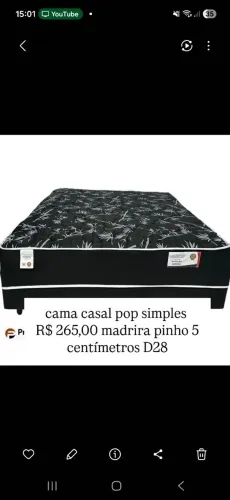 cama casal pop simples R$ 280,00 espuma d20 centímetros 3
