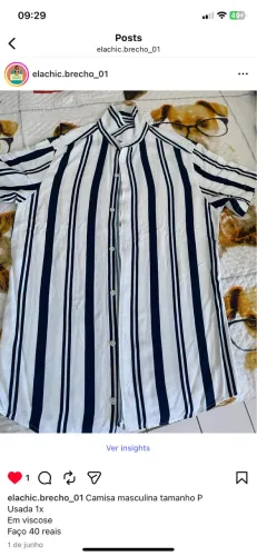 Camisa masculina viscose