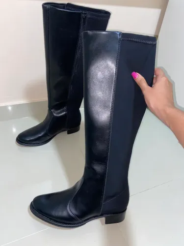 Bota preta cano longo NUNCA USADA