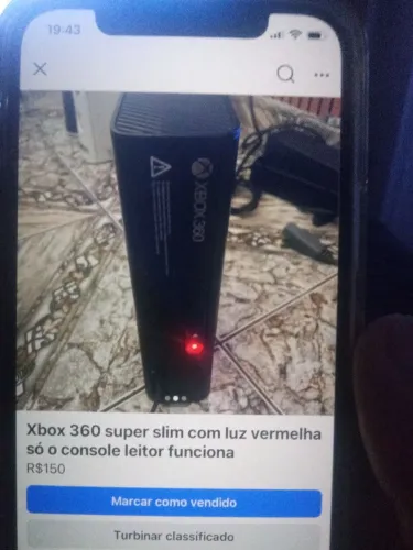 Xbox super slim com luz vermelha