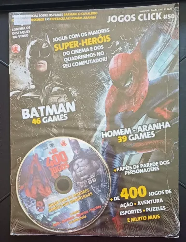 Revista + Batman 46 Games - Homem Aranha Spiderman 39 Games + de 400 Jogos