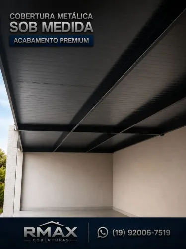 COBERTURAS METÁLICAS COM TELHA TIPO FORRO PRETA R$3990m²
