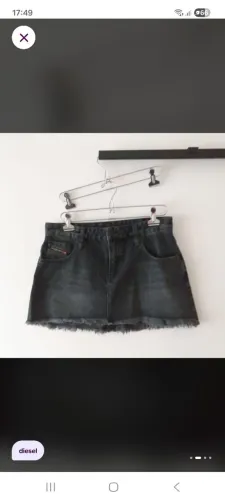 Saia Jeans Diesel Preta Estonada G