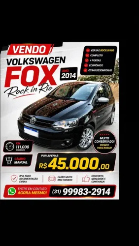 Volkswagen Fox Rock IN RIO 1.6 MI Total Flex 8V 5P 2014