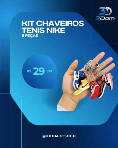 KIT CHAVEIROS TÊNIS NIKE