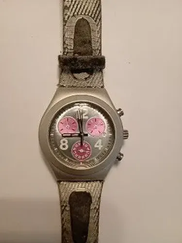 Relógio Swatch ag 2004 Irony Aluminium feminino analógico calendário.