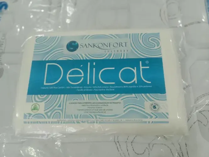 Travesseiro Délicat Sankonfort Macio Espuma Bege