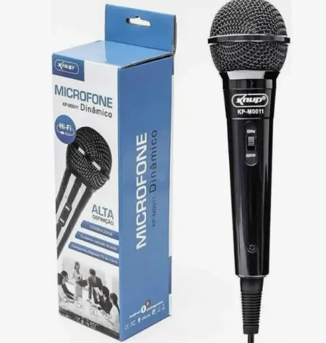 Microfone com fio profissional dinâmico