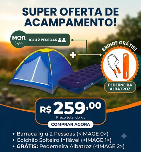 Barraca 2 pessoas + Colchão Inflável Solteiro