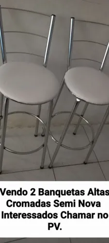 Banquetas Altas Cromadas
