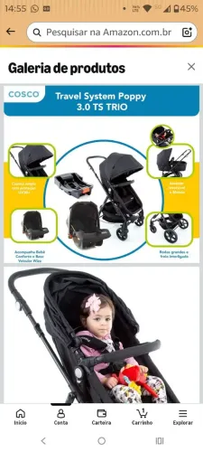 Carrinho de bebê Cosco