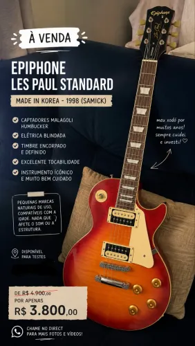 Epiphone Les Paul Standard Korea 1998 - Cap Malagoli