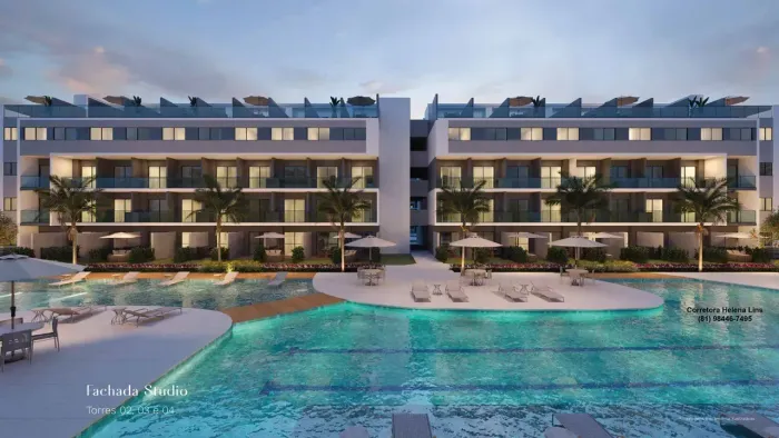Apto. 2 quartos com 72m² na melhor região da Praia dos Carneiros - PE, ótimo para morar ou