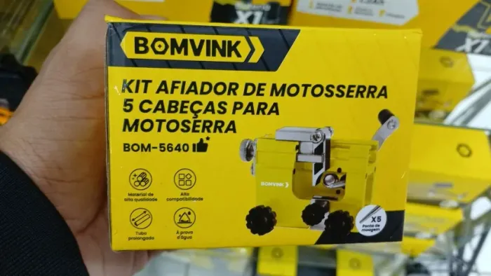 Kit Amolador De Correntes Moto-serras +5 Amarelo Resistente