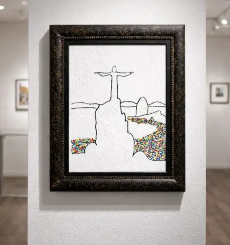 Quadro texturizado Cristo