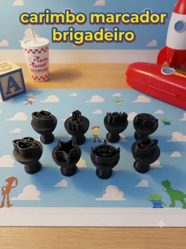 Kit 10 ejetores / marcador brigadeiro toy story