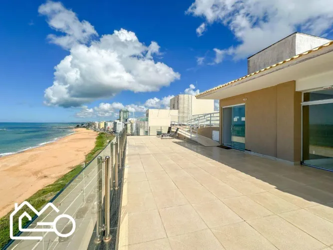 Apartamento 2 quartos, vista para o mar, lazer completo com piscina, churrasqueira, salão 