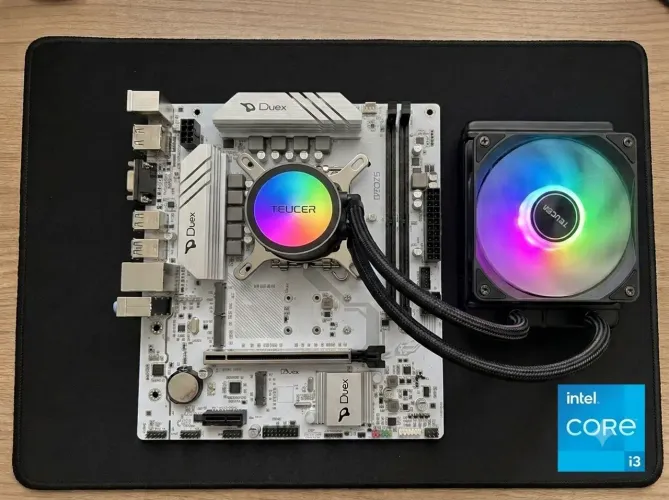 Kit Upgrade Intel Core i3 12ª Ger + Placa B760 DDR5 + Water Cooler RGB