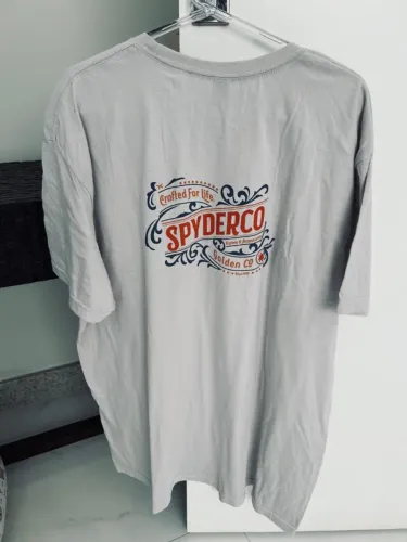 Camiseta Spyderco Crafted for Life XL NOVA Skull EDC CAC Faca Tático Canivete Paramilitary