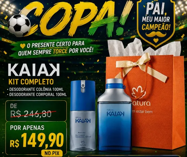 Kit Kaiak Classic +Desodorante dia dos pais
