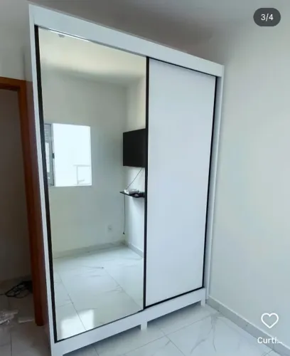 GUARDA ROUPA 1,62CM DE LARGURA 100% MDF 1 PORTA INTEIRA COM ESPELHO NOVO