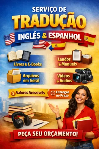 Serviço de Tradução de Livros ebooks Manuais Laudos Teses Áudio e Vídeo