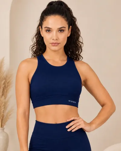Top Fitness Azul Marinho Tamanho M