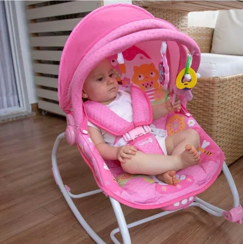 cadeira de descanso bouncer sunshine baby pink - safety 1st