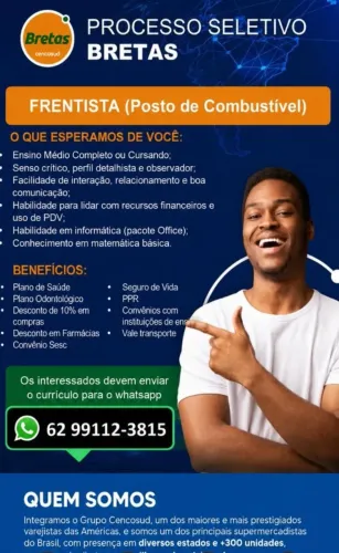 Frentista sem experiência