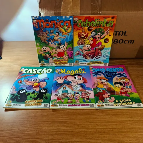 Kit com 5 Gibis Turma da Mônica Panini Comics N° 49, Maio/2019.