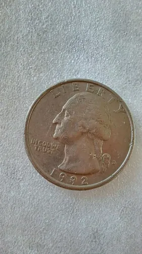 Moeda antiga e rara! Quarter dollar 1992!