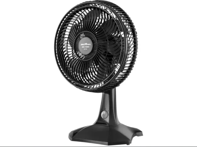 Ventilador de Mesa Britânia BVT301 30cm - 6 Pás 3 Velocidades Preto