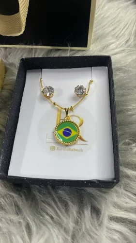 Colar Brasil Folheado Copa 2026